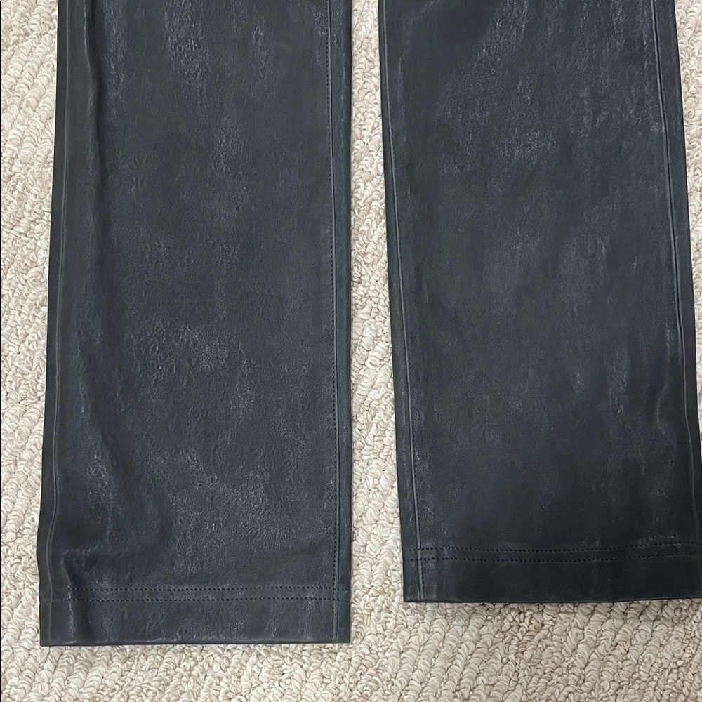 Charcoal grey leather Pants - Picture 3 of 7